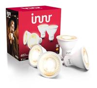 innr Ampoule Connectée GU10, Blanc Chaud, pour Hue* et hubs Zigbee, 4-pack | LED Lampe, Spot, 2700K, 460 lumens, Intensité Variable
