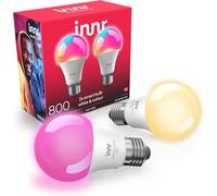 innr Ampoule Connectée Zigbee E27, Fonctionne avec Hue* et Alexa (Pont Requis), Ampoule LED Blanc et Couleur, 16 Millions de Couleurs, RGB Lampe, Intensité Variable, 880 lumens - 2 Pièces