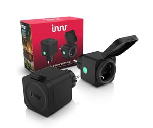 Innr Prise Connectée Zigbee Extérieure, Fonctionne avec Hue* et Alexa, Outdoor Smart Plug, Répéteur Zigbee, Prise Electrique Exterieure, IP54 Étanche - 2 pièces