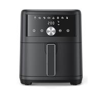 Innsky Air Fryer 6L, Friteuse sans Huile XXL, 1500W Airfryer Compacte, 8 Programmes, Ecran Tactile LED, Moins D'Huile et Économisé d'Énergie, 50db Faible Bruit, Jusqu'à 6 personnes, Noir