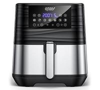 IS-EE004 Friteuse 220V 1700W 5.5L 11 Programmes Écran Tactile LED Minuterie Arrêt Automatique Décongélation Argent