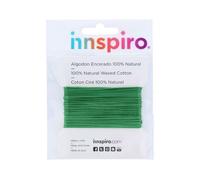 Innspiro - 220228 - Cordon Coton cire Fin Vert Perroquet 1,5 mm. 5 m.