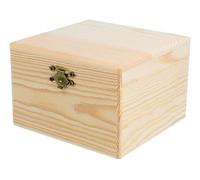 INNSPIRO Boîte carrée en bois de pin massif 12 x 12 x 8 cm.