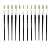 INNSPIRO Boîte de 12 pinceaux à Poils Plats à Manche Court nº10