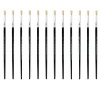 INNSPIRO Boîte de 12 pinceaux en Poils Ronds à Manche Court nº06
