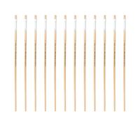 INNSPIRO Boîte de 12 pinceaux Poils Plats Manche Long nº06