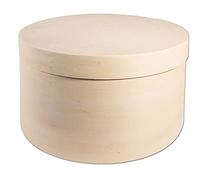 INNSPIRO Boîte en bois de chêne rond 12 x 7 cm.