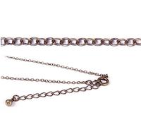INNSPIRO Collier métallique doré vieilli avec fermoir à ressort circulaire 43 cm. plus 5 cm. extension, 43cm., Verre, Pas de gemme