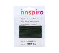 INNSPIRO Cordon Coton ciré Fin Vert Olive 3,0 mm. 2,5 m.