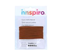 INNSPIRO Cordon Cuir Naturel Orange 1,0 mm 5 m.