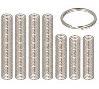 INNSPIRO Double anneau pour porte-clés métallique argenté diamètre 25 mm (22 mm) 240 u.