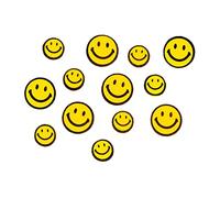 INNSPIRO Face souriante en caoutchouc EVA adhésif 22mm et 30mm. 60u.