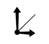 INNSPIRO Kit Aiguilles Horloge Plastique 2, Noir, 70 et 50 mm