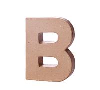 INNSPIRO Lettre B en Papier mâché avec Volume Hauteur 10 cm. épaisseur 1,7 cm, travaux manuels, activités créatives et Cadeaux, pour Personnaliser et décorer.