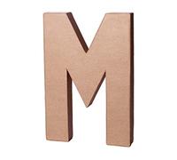 INNSPIRO Lettre M en Papier mâché avec Volume Hauteur 20 cm. épaisseur 2,5 cm, travaux manuels, activités créatives et Cadeaux, pour Personnaliser et décorer.