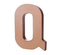 INNSPIRO Lettre Q en Papier mâché avec Volume Hauteur 20 cm. épaisseur 2,5 cm, travaux manuels, activités créatives et Cadeaux, pour Personnaliser et décorer.