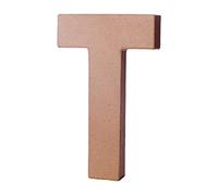 INNSPIRO Lettre T en Papier mâché avec Volume Hauteur 20 cm. épaisseur 2,5 cm, travaux manuels, activités créatives et Cadeaux, pour Personnaliser et décorer.