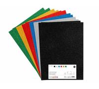 INNSPIRO Lot de 12 feuilles en caoutchouc EVA film paillettes assortiment 6 couleurs 40 x 60 cm x 2 mm.