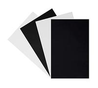 INNSPIRO Lot de 4 feuilles en caoutchouc EVA noir et blanc 20 x 30 cm x 1 mm, 20 x 30 cm