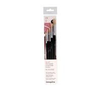 INNSPIRO Lot de 5 pinceaux Ronds à Manche Court n° 2, 4, 6, 8, 10 pour Acrylique, Aquarelle, Gouache, Huile, idéal pour débutants et Professionnels
