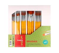 INNSPIRO Lot de 64 pinceaux synthétiques Assortis, Ensemble Scolaire pour Enfants et activités pour Enfants