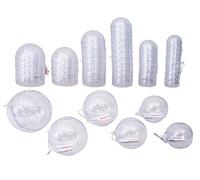 INNSPIRO Maxi Pack Boules en Plastique Transparent pour accrocher 2 Parties 6 mesures 63u, 0
