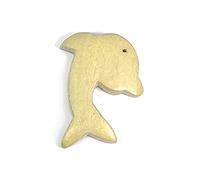 INNSPIRO Pendentif bois dauphin ciré ocre 20 x 30 mm. 50 u.