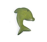 INNSPIRO Pendentif bois dauphin ciré vert 20 x 30 mm. 50 u.