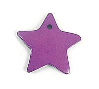 INNSPIRO Pendentif bois étoile ciré violet 30 x 30 mm 50 u.