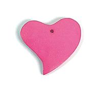 INNSPIRO Pendentif en bois cœur ciré rose 25 x 25 mm. 50 u.