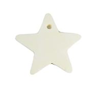 INNSPIRO Pendentif en bois étoile cirée blanche 30 x 30 mm. 50 u.