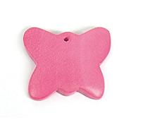 INNSPIRO Pendentif en bois papillon ciré rose 20 x 30 mm. 50 u.