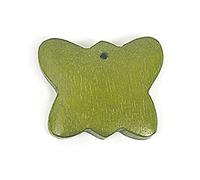 INNSPIRO Pendentif en bois papillon ciré vert 20 x 30 mm. 50 u.