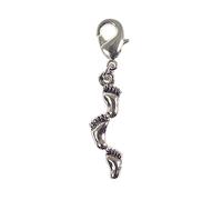 INNSPIRO Pendentif métallique NICE CHARMS 3 pieds avec mousqueton 4 x 20 mm. 25u., 8x13mm., Métal, Pas de gemme