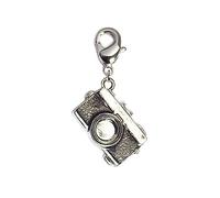 INNSPIRO Pendentif métallique NICE CHARMS caméra noire avec mousqueton 18x13mm. 25u., 21x22mm., Métal, Pas de gemme