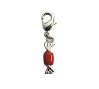 INNSPIRO Pendentif métallique NICE CHARMS caramel rouge avec mousqueton 5 x 17 mm. 25u., 9x10mm., Métal, Pas de gemme