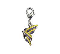 INNSPIRO Pendentif métallique NICE CHARMS papillon jaune et violet avec mousqueton 15x18mm. 25u., 13x19mm., Métal, Pas de gemme
