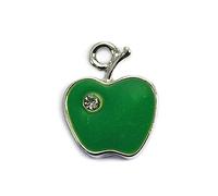 INNSPIRO Pendentif métallique NICE CHARMS pomme verte 10x11mm. 25u., 11x16mm., Métal, Pas de gemme