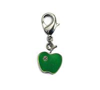 INNSPIRO Pendentif métallique NICE CHARMS pomme verte avec mousqueton 10x11mm. 25u., 14x18mm., Métal, Pas de gemme