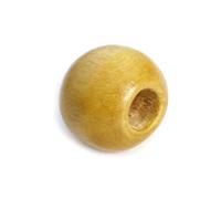 INNSPIRO Perle bois boule jaune diam. 8mm. 100u.