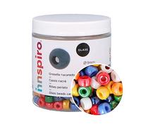 INNSPIRO Perles de verre groseilles nacrées mélange diam. 9mm. 250gr. env.