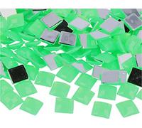 INNSPIRO Pierres décoratives acryliques carrées vert fluor 12 x 12 mm. 500 u.Env.