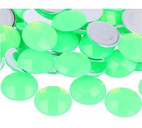 INNSPIRO Pierres décoratives acryliques cercle vert fluor 25 mm. 100 unités environ.