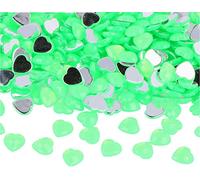 INNSPIRO Pierres décoratives acryliques cœur vert fluo 10 x 10 mm. 1000 u.Env.