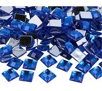 INNSPIRO Pierres décoratives en acrylique carré bleu 12 x 12 mm. 500 unités environ.