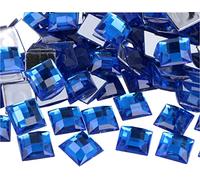 INNSPIRO Pierres décoratives en acrylique carré bleu 16 x 16 mm. 500 unités environ.