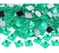 INNSPIRO Pierres décoratives en acrylique carré vert 12 x 12 mm. 500 unités environ.