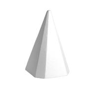 INNSPIRO Pyramide de porex 12 x 20 x 12 cm. Formes géométriques, blanc, 13,5 cm