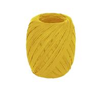 INNSPIRO Raphia en papier jaune 4 mm x 30 m, pour travaux manuels, cadeaux et décorations