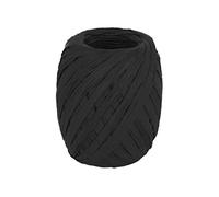 INNSPIRO Raphia en papier noir 4 mm x 30 m, pour travaux manuels, cadeaux et décorations